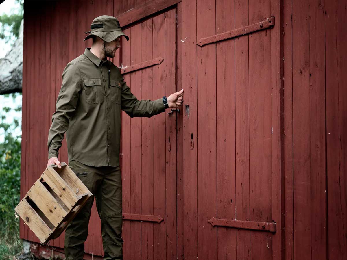 SEELAND Selous Long Sleeved Cargo Shirt - Mens - Grape Leaf - Image 3