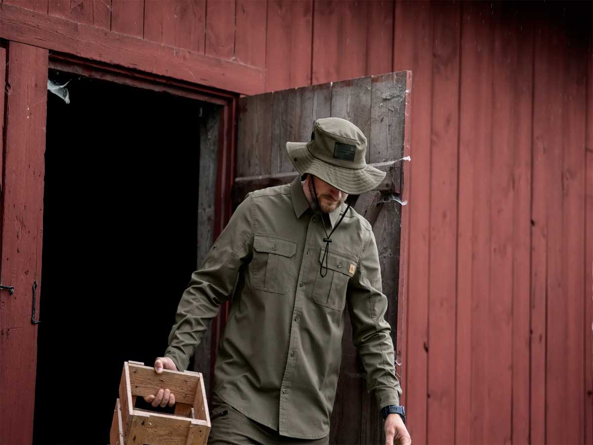 SEELAND Selous Long Sleeved Cargo Shirt - Mens - Grape Leaf - Image 4