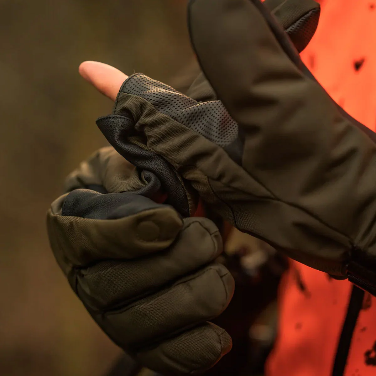 SEELAND Trigger Fold-Back Gloves - Pine Green - Image 2