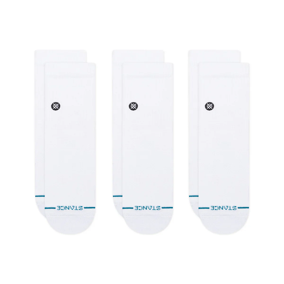 STANCE Icon Quarter Sports Socks - 3 Pack – White