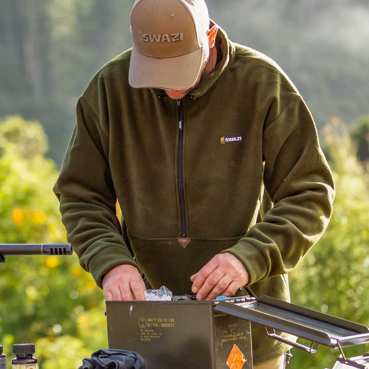 SWAZI Doughroaster Fleece Jumper - Mens - Olive - Image 7