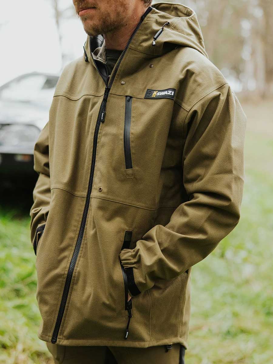 SWAZI Ibex Waterproof Hunting Jacket - Mens - Tussock Green - Image 2