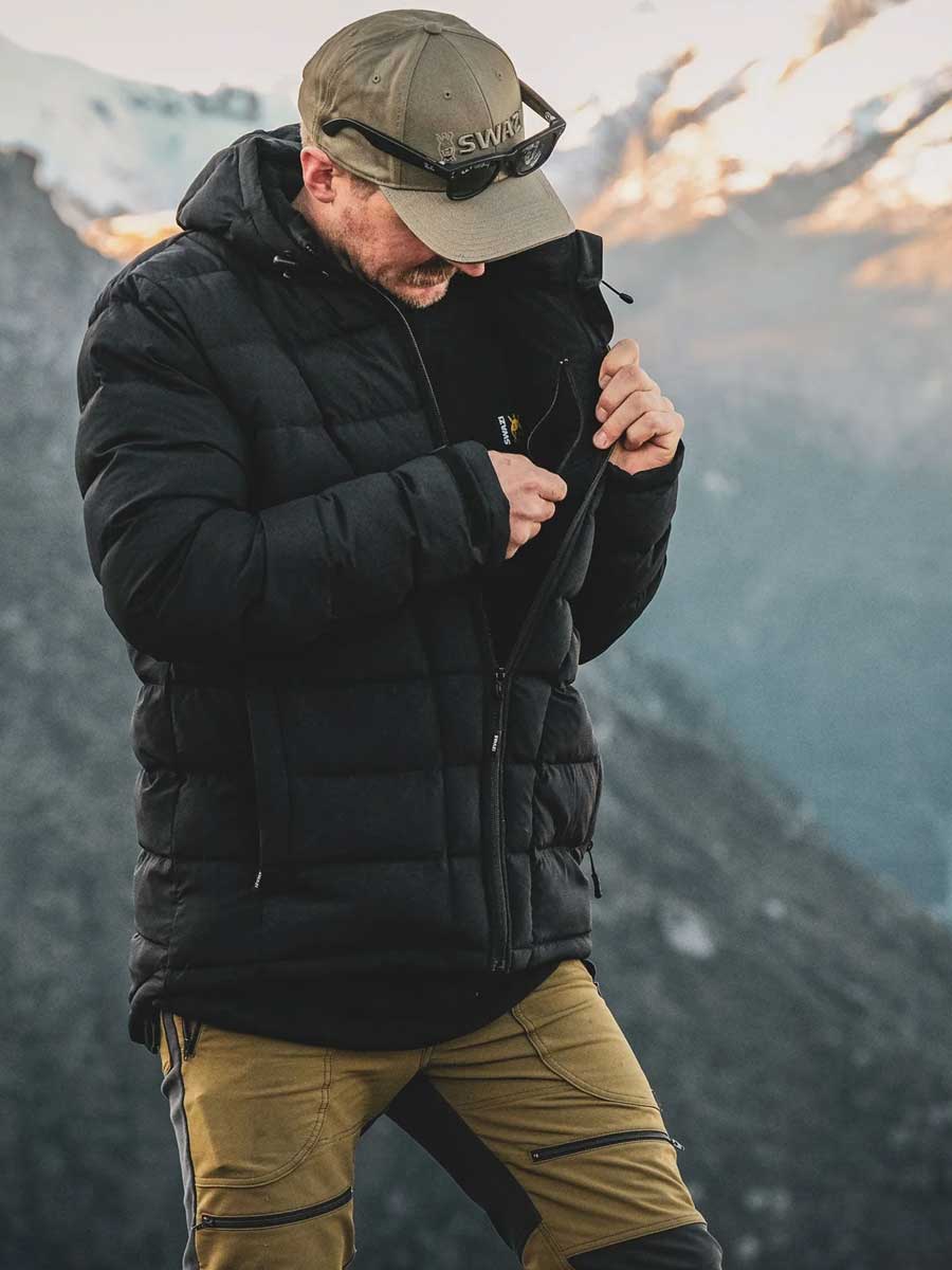 SWAZI Puffadder Puffer Jacket - Mens - Black - Image 2
