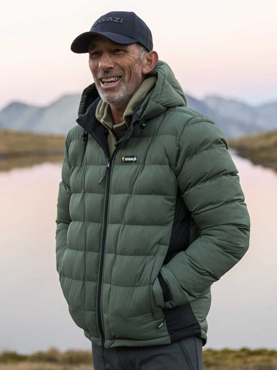SWAZI Puffadder Puffer Jacket - Mens - Olive - Image 2