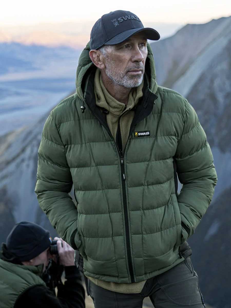 SWAZI Puffadder Puffer Jacket - Mens - Olive - Image 3