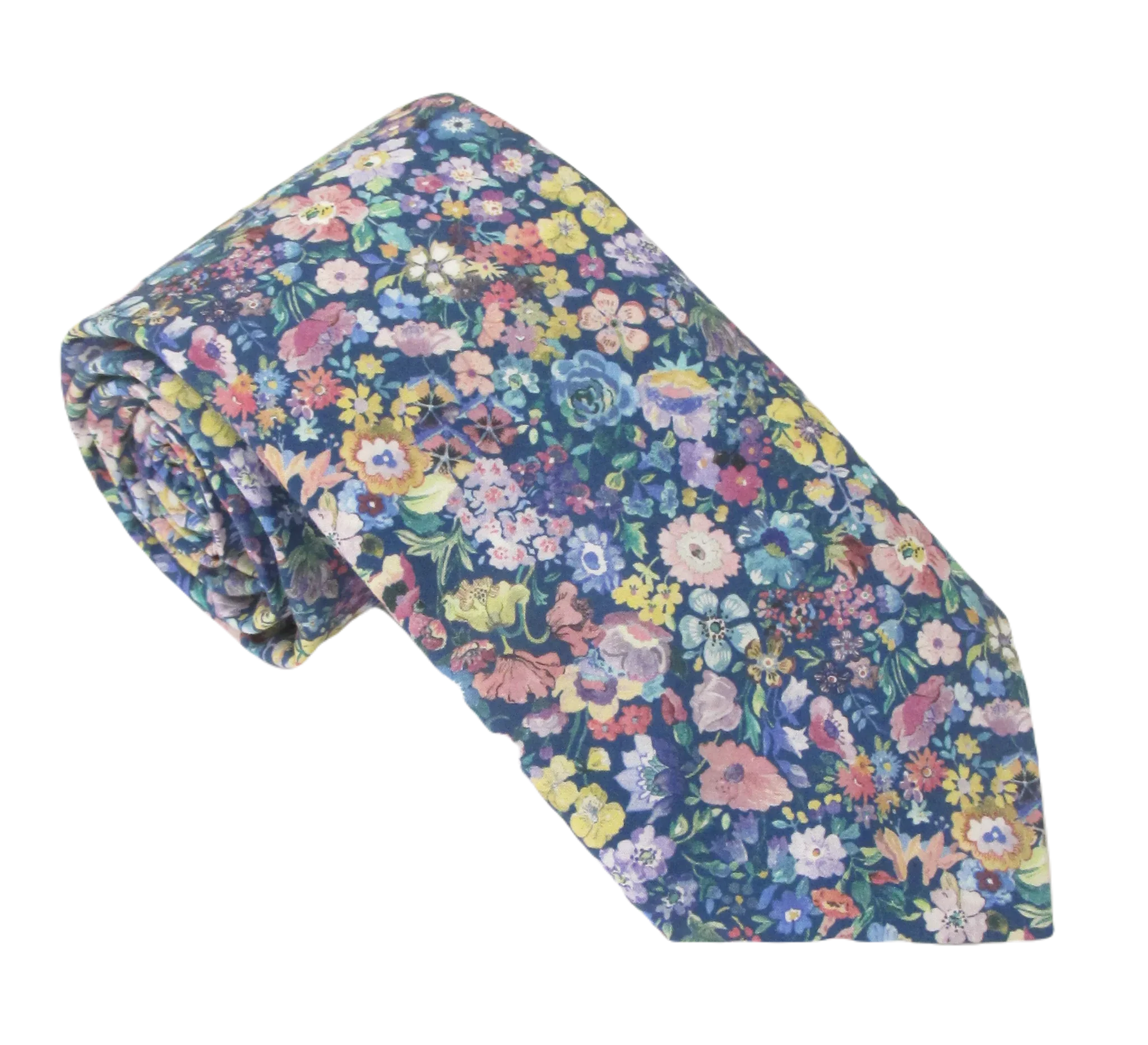 VAN BUCK Liberty Print Cotton Tie & Pocket Square - Classic Garden