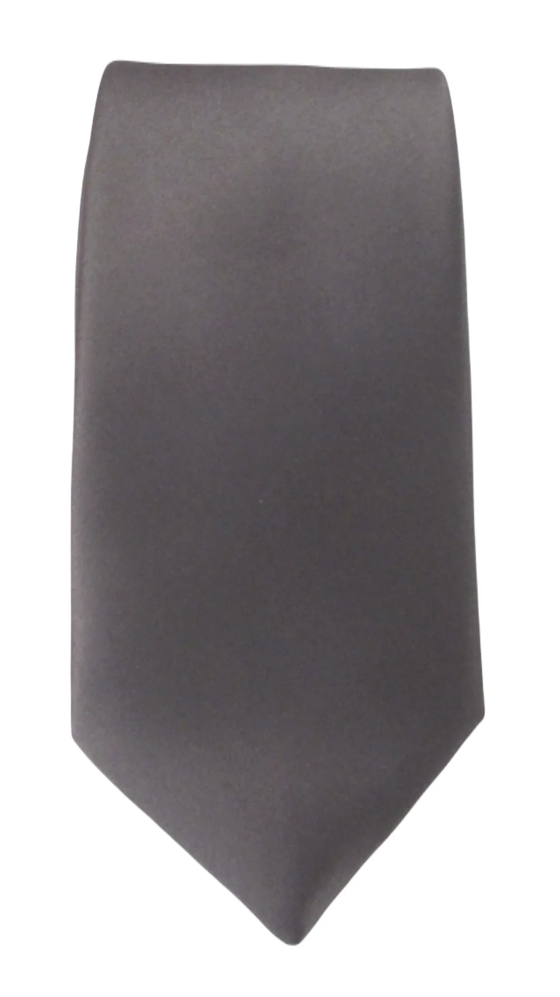 VAN BUCK Satin Wedding Tie & Pocket Square - Gunmetal - Image 3