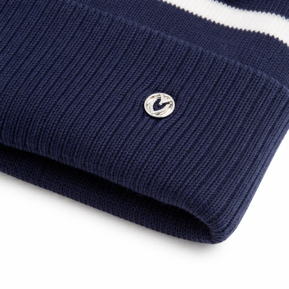 VESSEL Bobble Hat – Navy / White - Image 3