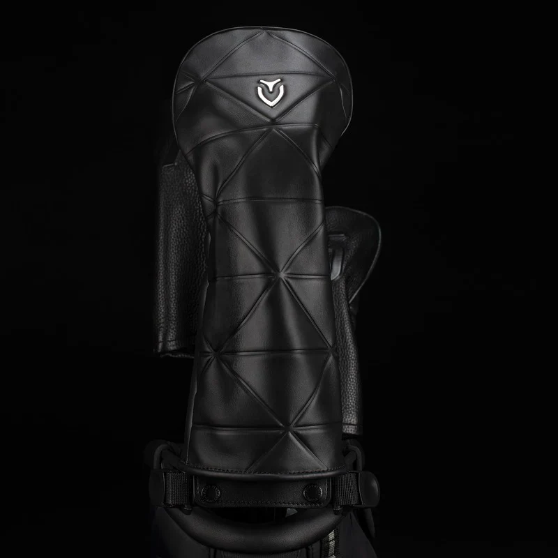 VESSEL Geometric Premium Golf Club Headcover – Genuine Leather – Black - Image 5