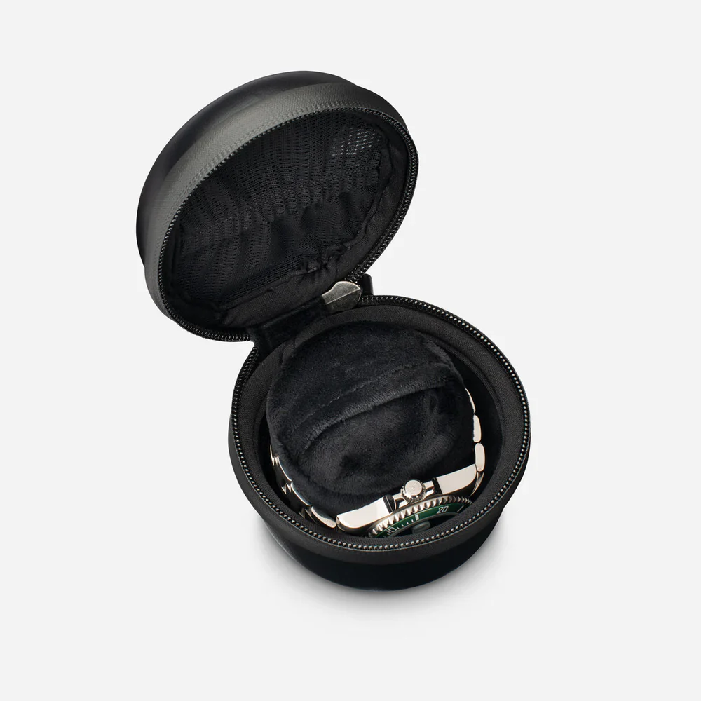 VESSEL Leather Watch Travel Case - Black - Image 3