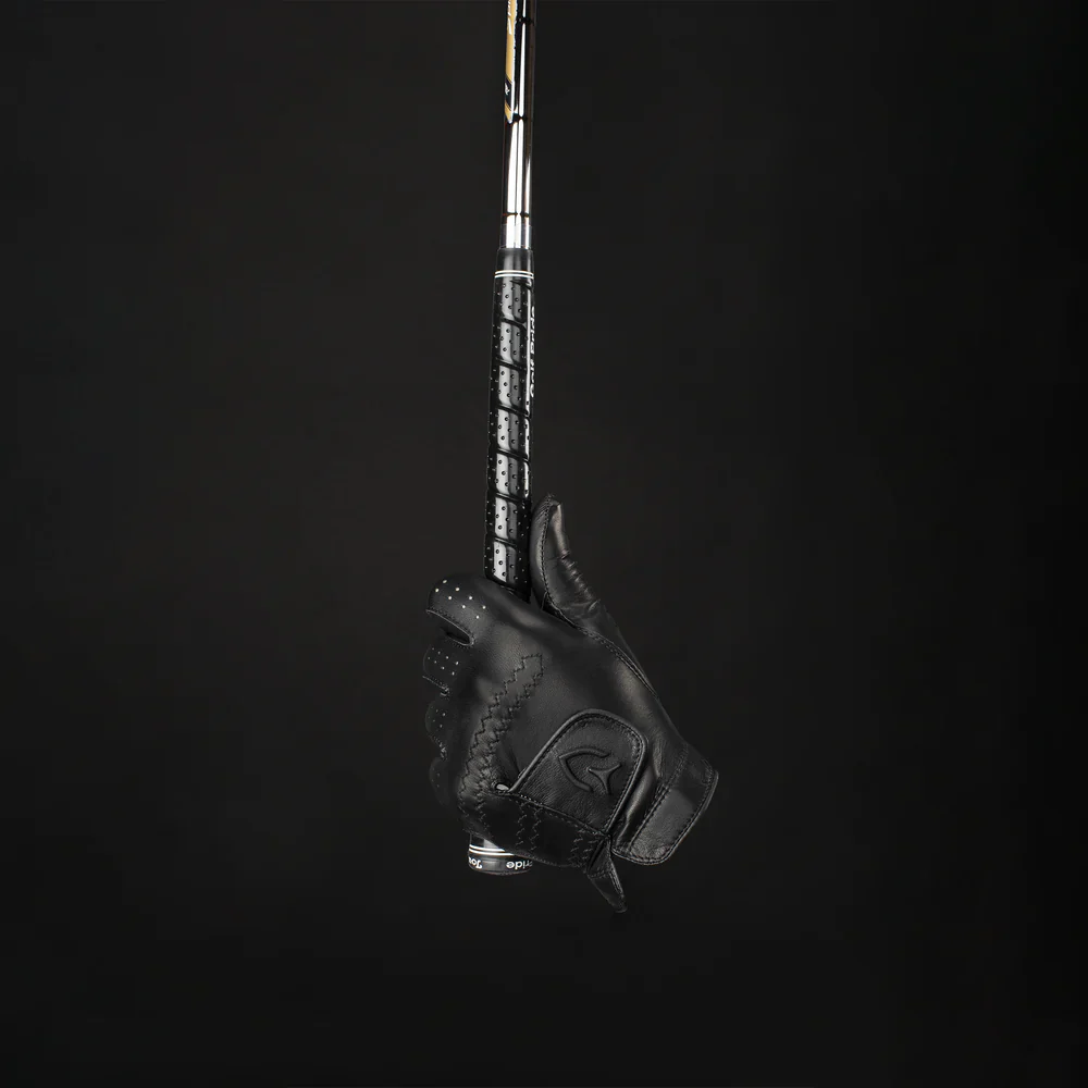 VESSEL Lux Cabretta Leather Golf Glove - Pebbled Black - Image 5