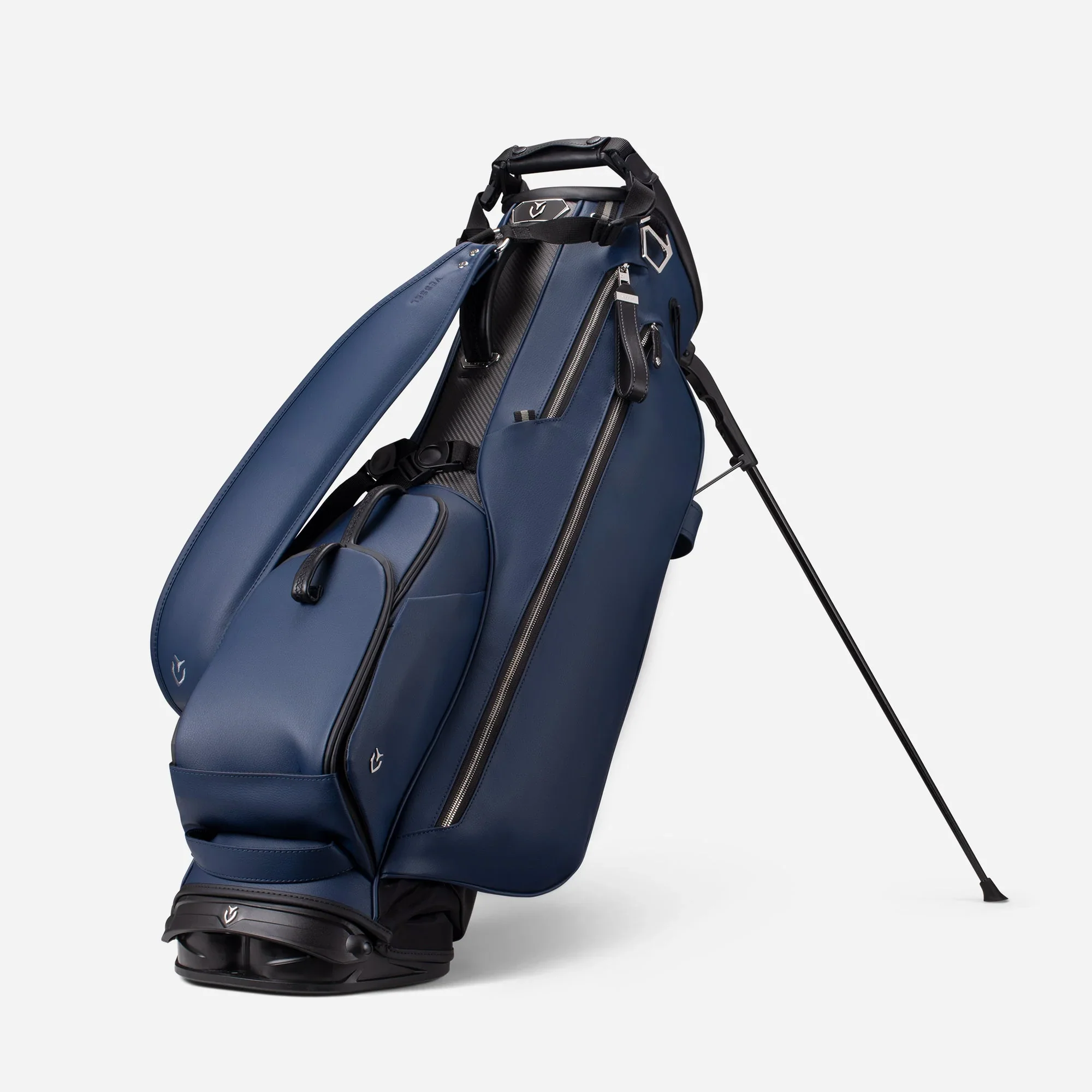 VESSEL Lux Carbon Stand Golf Bag - Pebbled Navy - Image 3