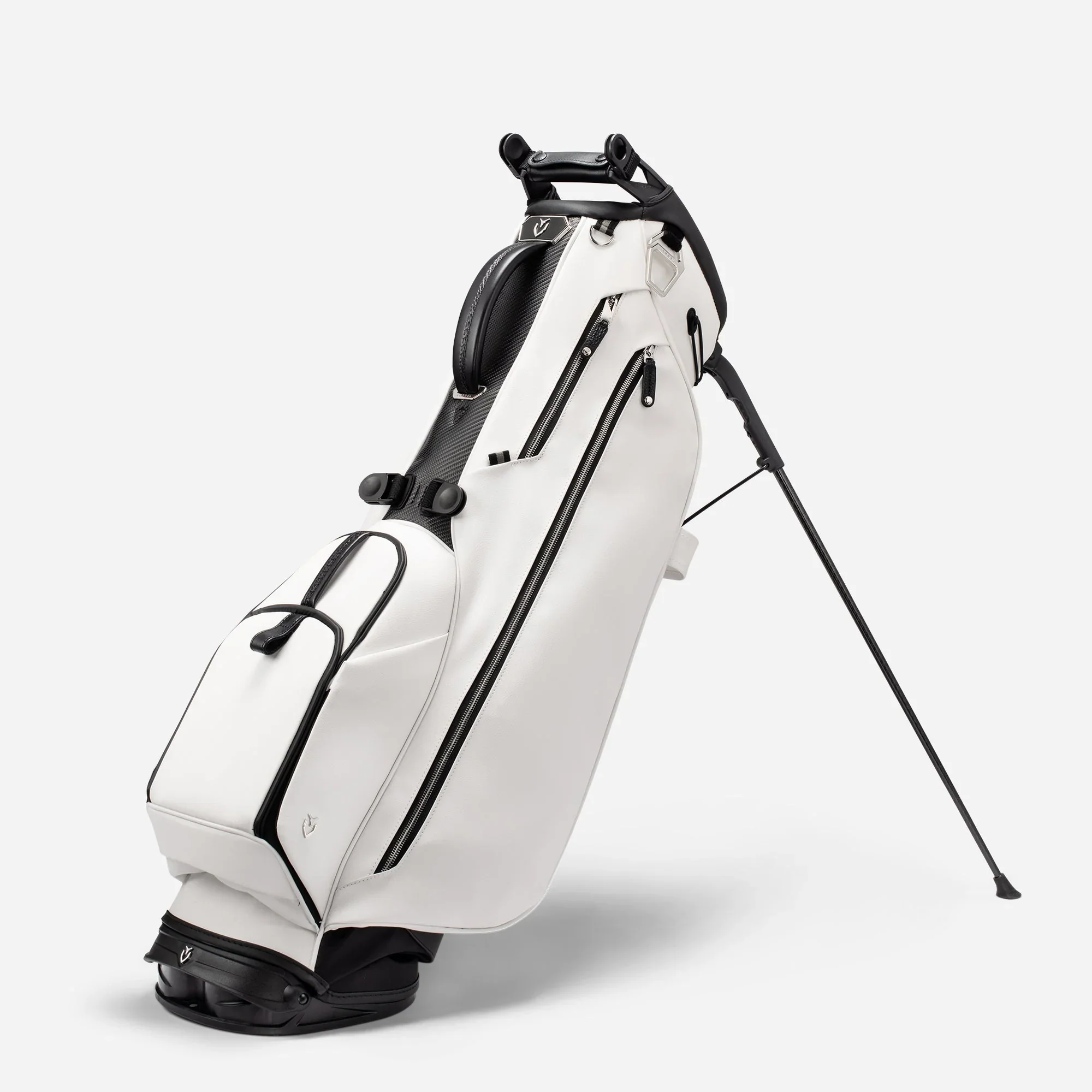 VESSEL Lux Carbon Stand Golf Bag - Pebbled White - Image 2