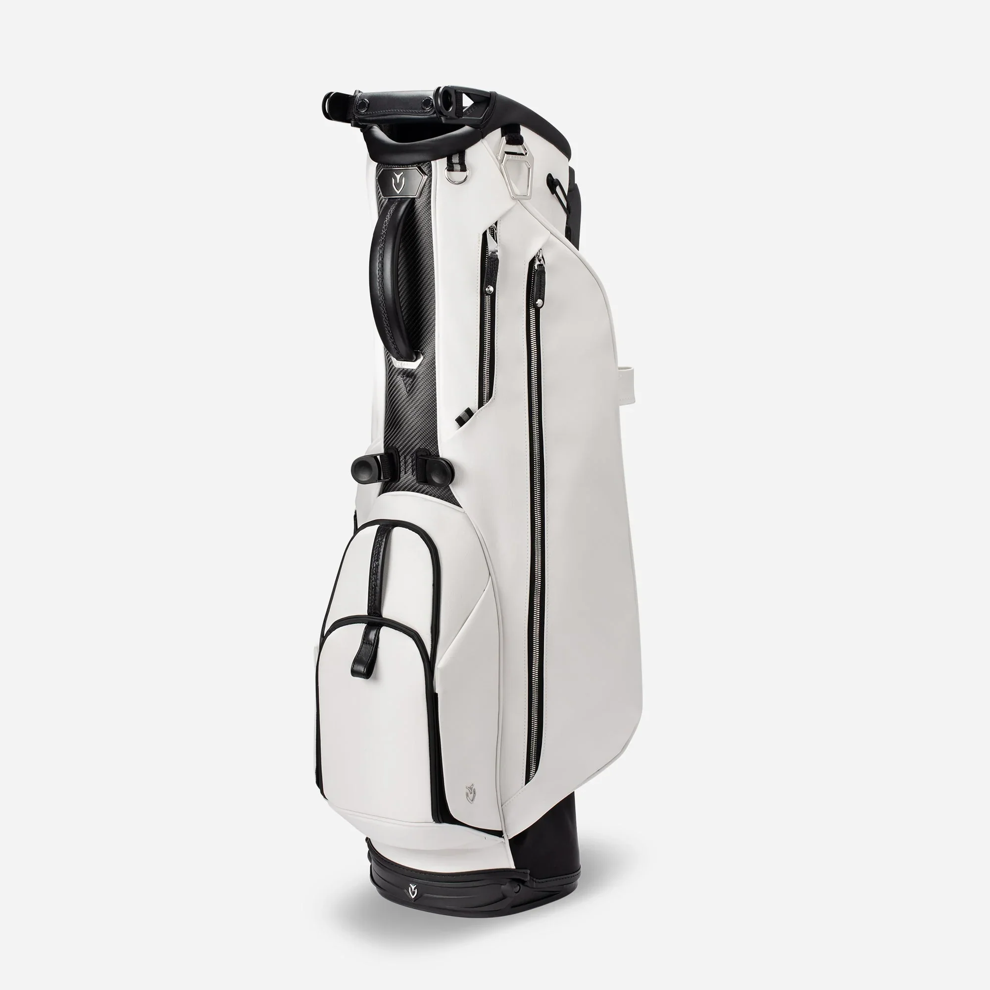 VESSEL Lux Carbon Stand Golf Bag - Pebbled White - Image 3
