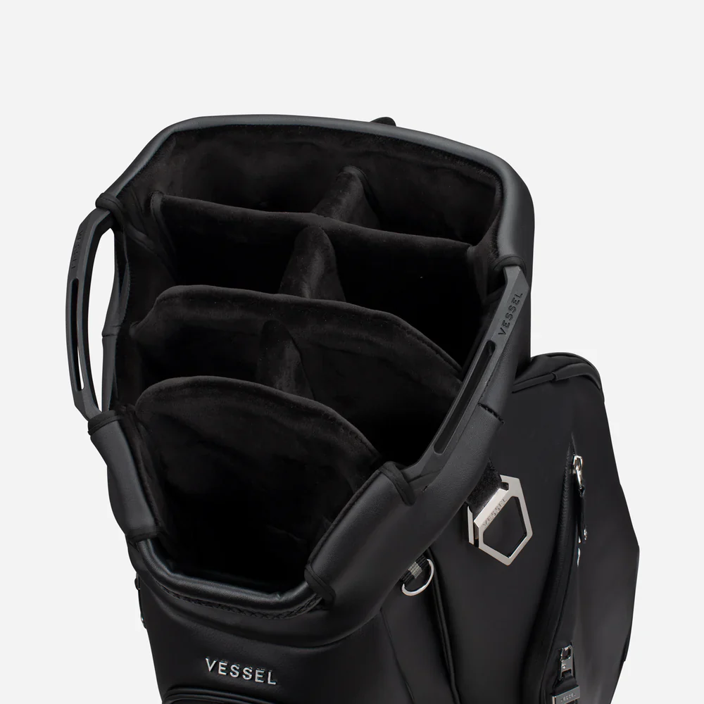 VESSEL Lux Cart II Golf Bag - Pebbled Black - Image 6