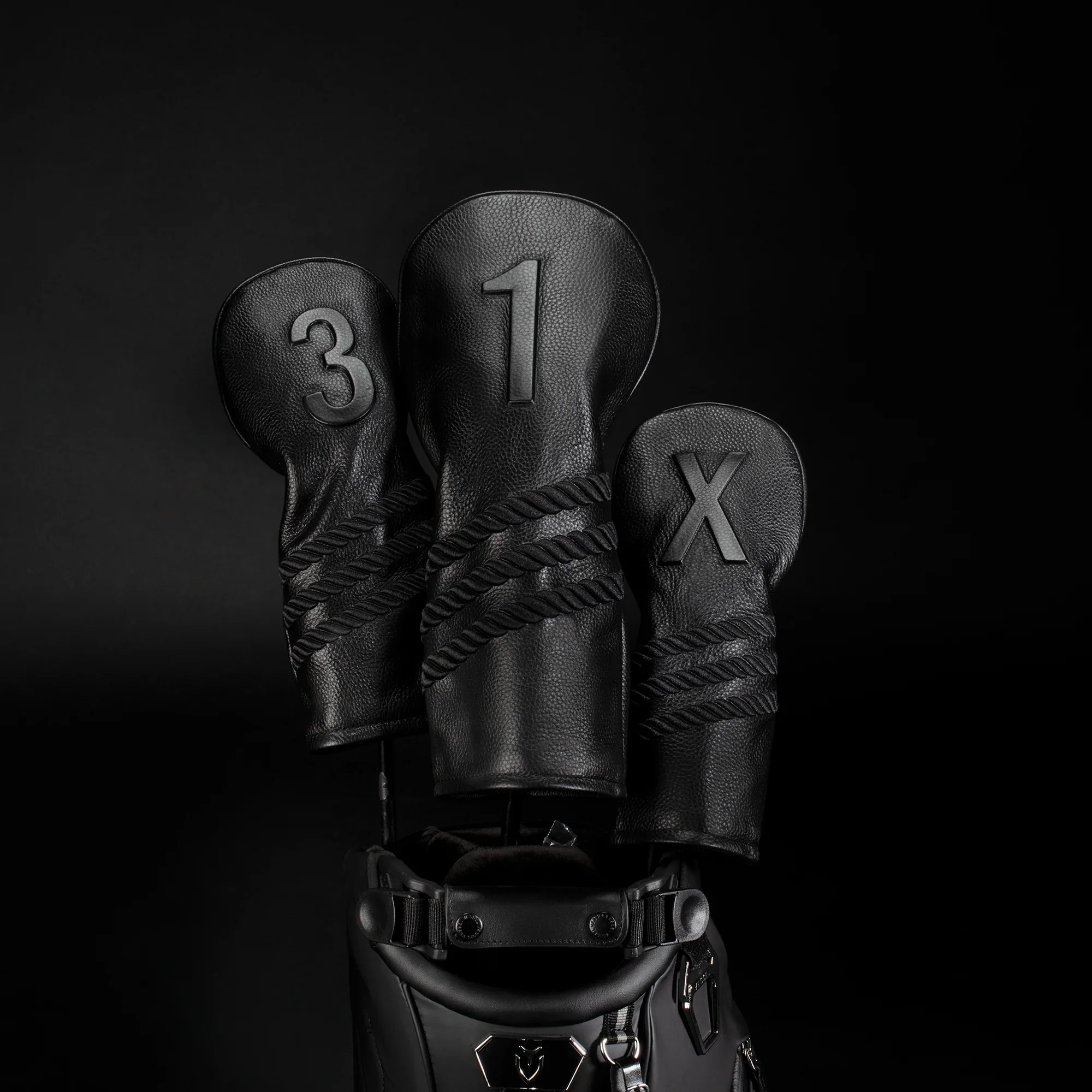 VESSEL Lux Embossé Premium Golf Club Headcover - Striped Black - Image 2