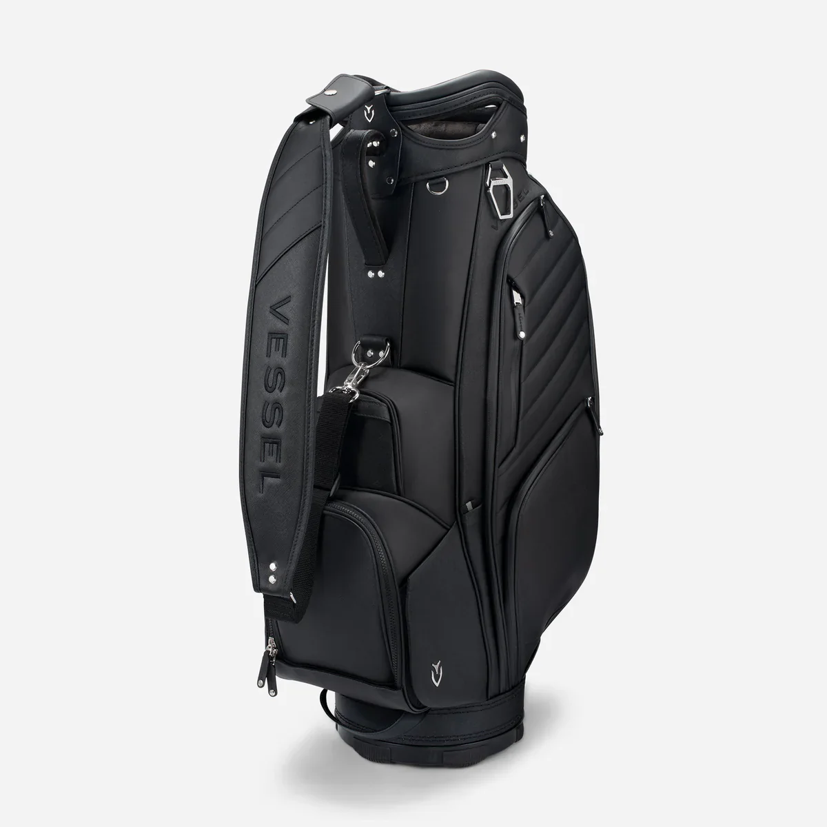 VESSEL Lux Prime Cart Golf Bag - Tour Styling Luxury Performance - Black - Image 2