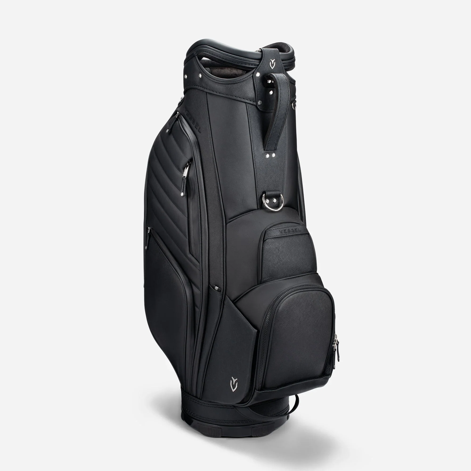 VESSEL Lux Prime Cart Golf Bag - Tour Styling Luxury Performance - Black - Image 3