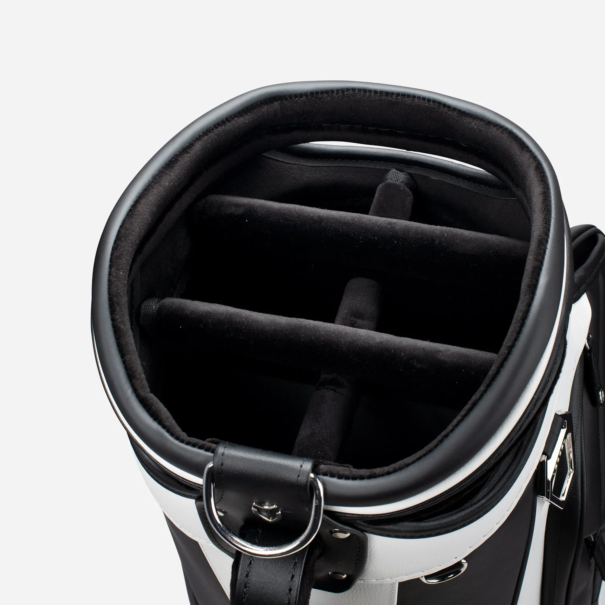 VESSEL Lux Prime Cart Golf Bag - Tour Styling Luxury Performance - White/Black - Image 4