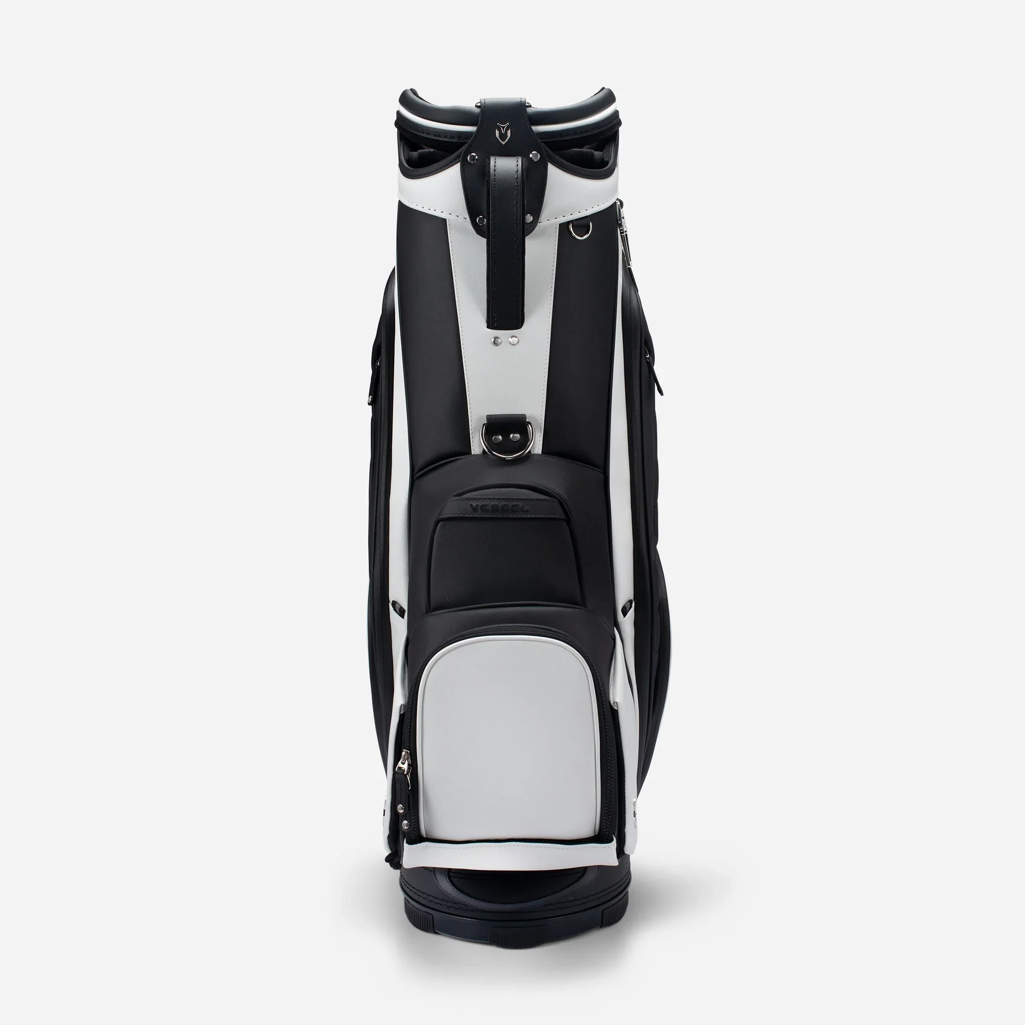 VESSEL Lux Prime Cart Golf Bag - Tour Styling Luxury Performance - White/Black - Image 5