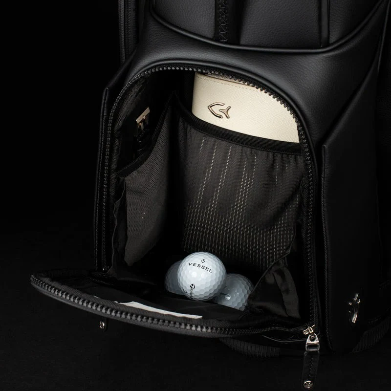 VESSEL Lux Pro Cart II Golf Bag - Pebbled White - Image 11