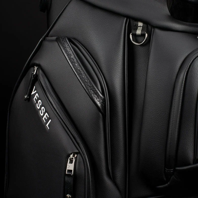 VESSEL Lux Pro Cart II Golf Bag - Pebbled Black - Image 6