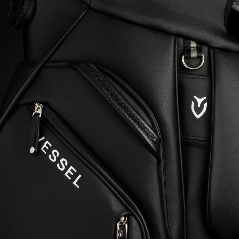 VESSEL Lux Pro Cart II Golf Bag - Pebbled Black - Image 13