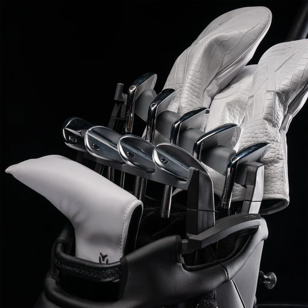 VESSEL Lux Pro Cart II Golf Bag - Pebbled White - Image 17