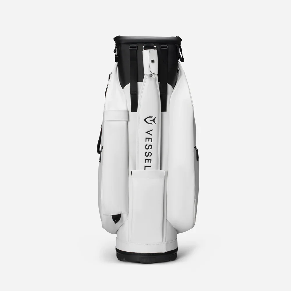 VESSEL Lux Pro Cart II Golf Bag - Pebbled White - Image 3