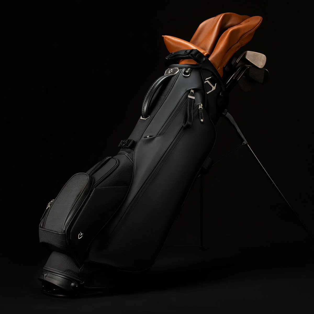 VESSEL Lux Stand Golf Bag - Croc Black - Image 2
