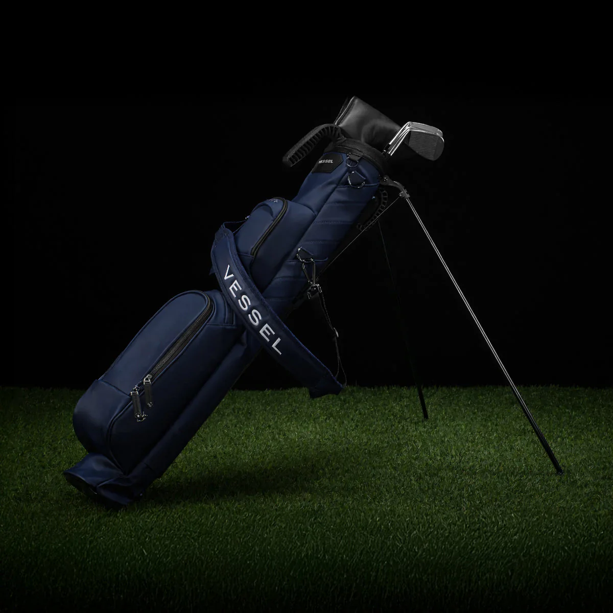 VESSEL Pencil Stand Golf Bag - Pebbled Navy - Image 2