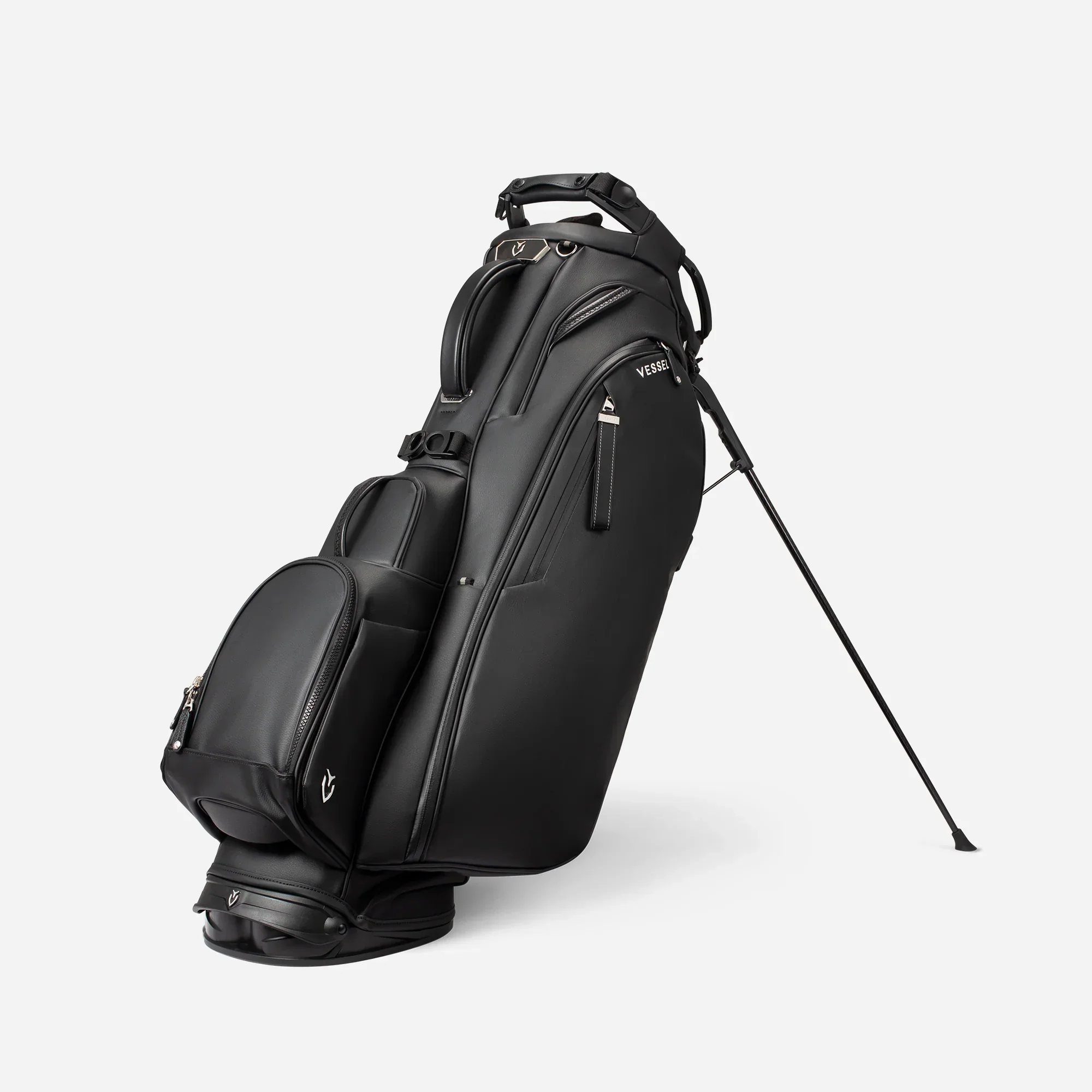 VESSEL Player V Pro Stand Golf Bag - Pebbled Black - Image 2