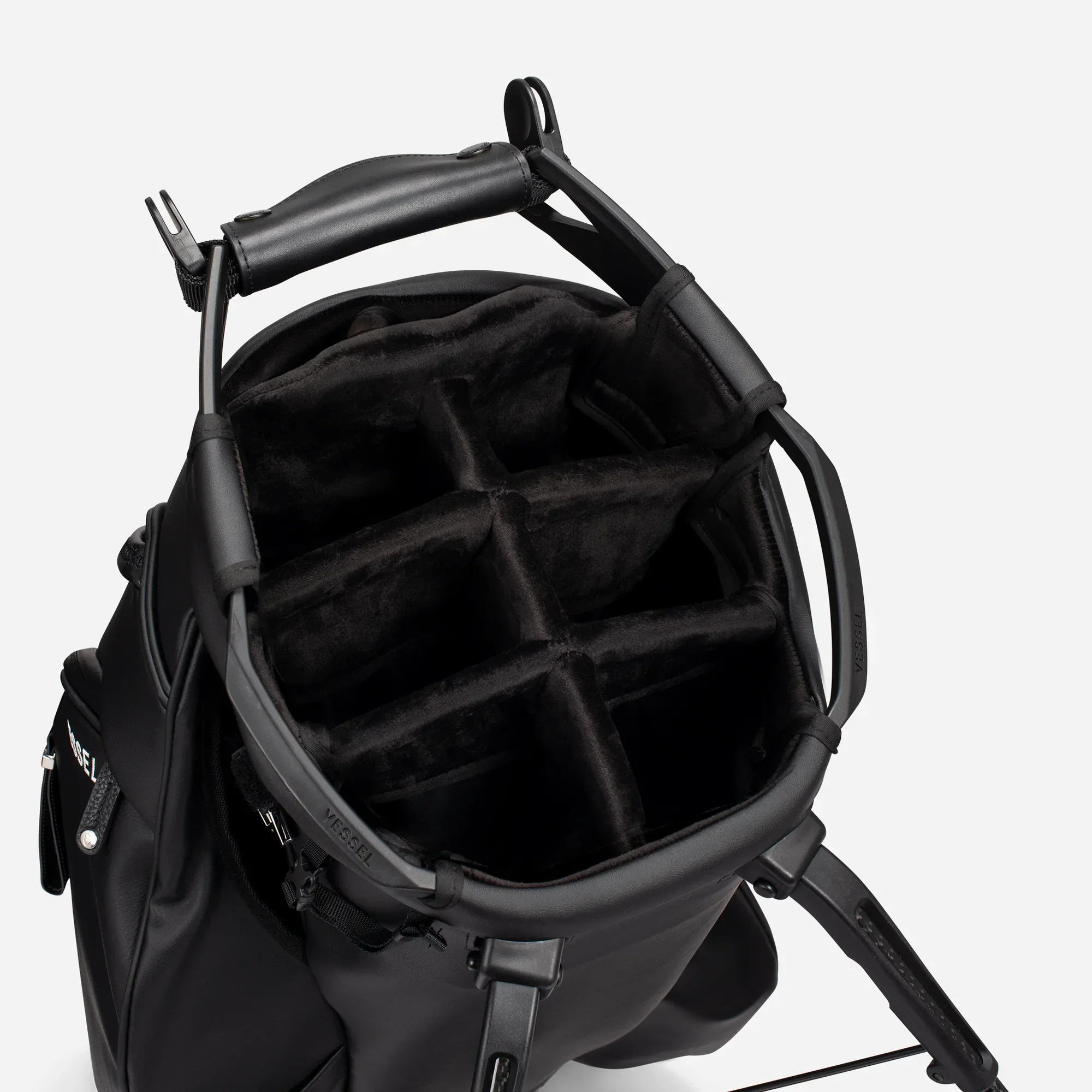 VESSEL Player V Pro Stand Golf Bag - Pebbled Black - Image 6