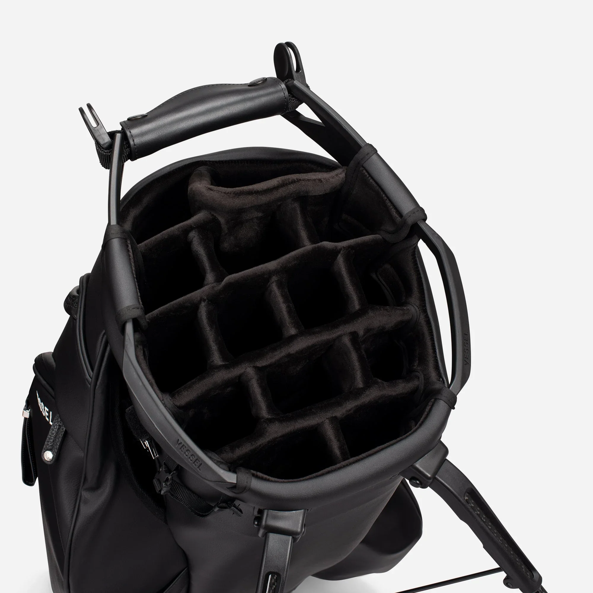 VESSEL Player V Pro Stand Golf Bag - Pebbled Black - Image 7