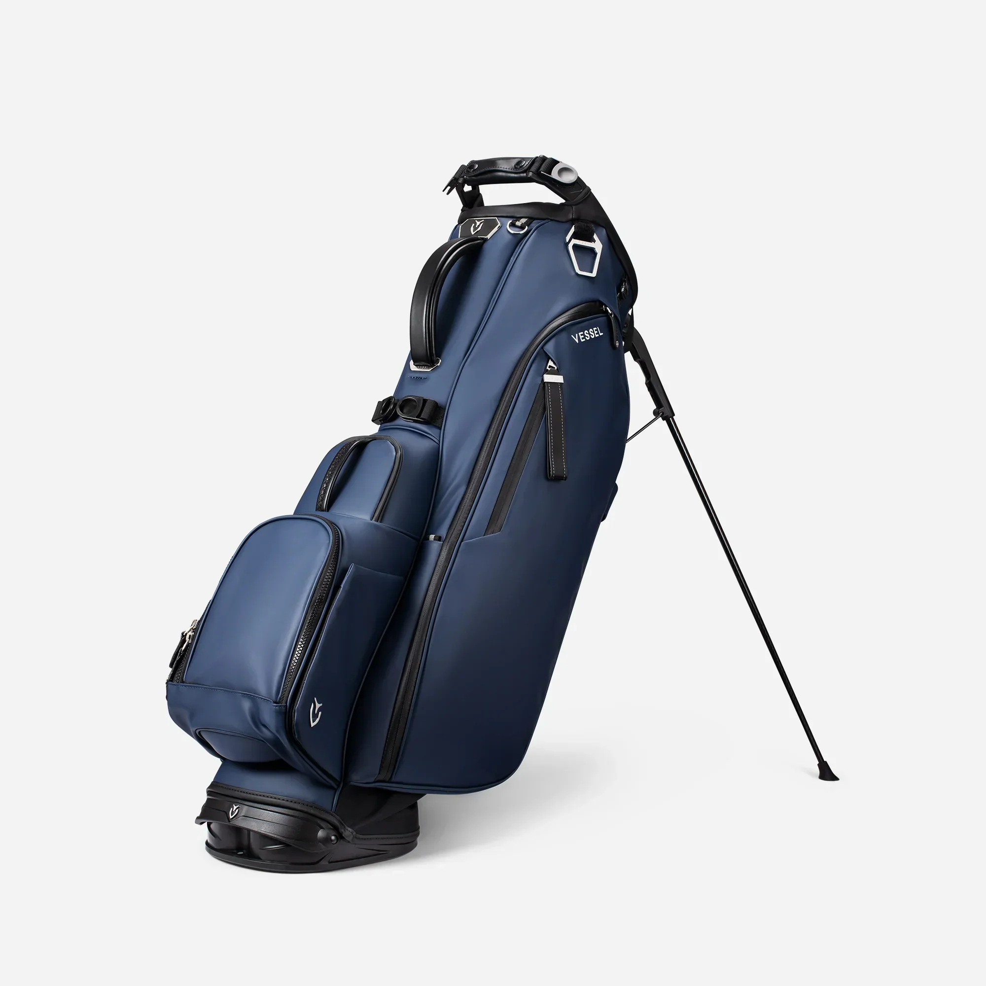 VESSEL Player V Stand Golf Bag - Pebbled Navy - Image 2