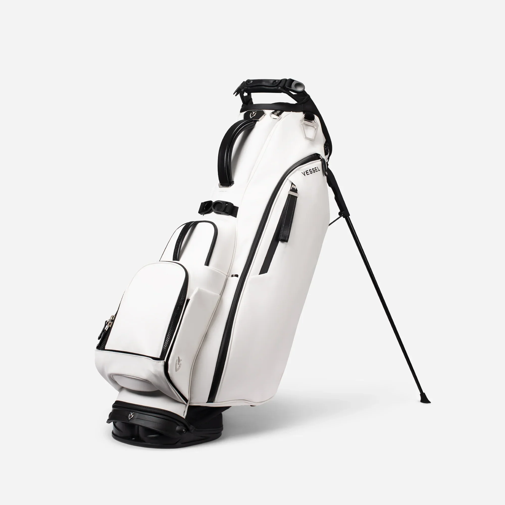 VESSEL Player V Stand Golf Bag - Pebbled White - Image 2