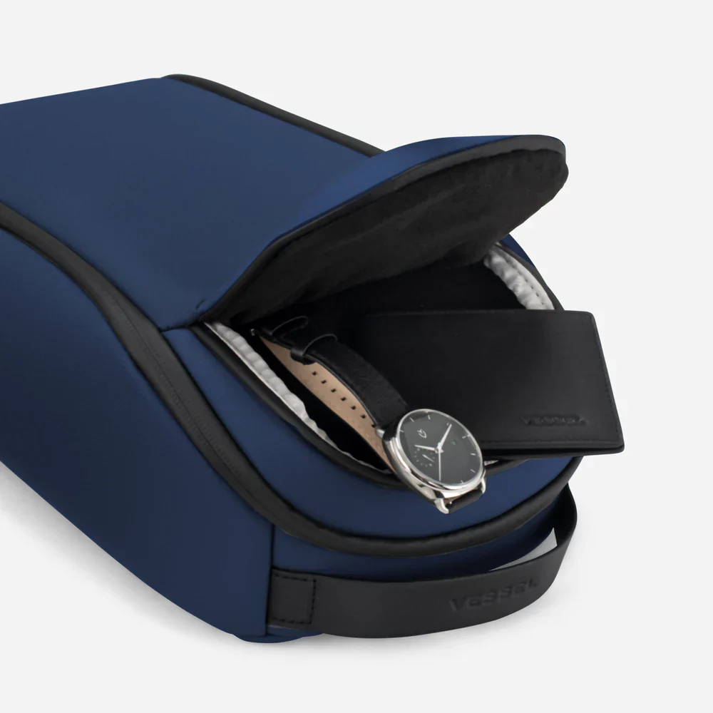VESSEL Voyager Shoe Bag - Pebbled Navy - Image 4