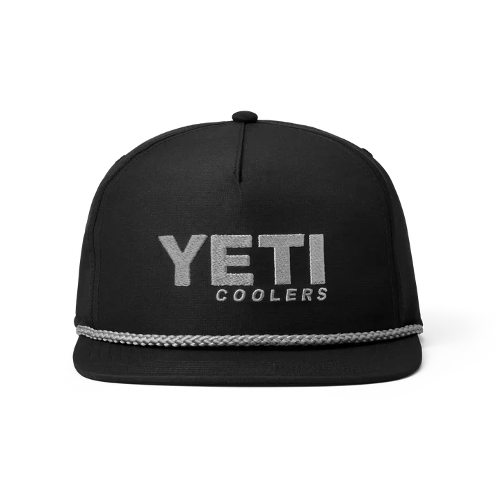 YETI COOLERS Mid Pro Flat Brim Rope Hat – Black - Image 4