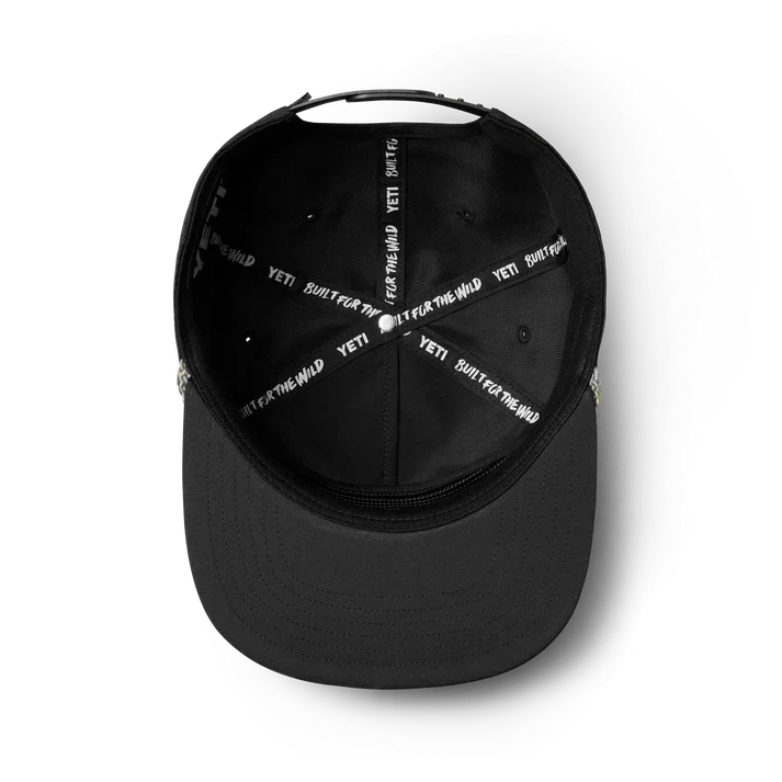 YETI COOLERS Mid Pro Flat Brim Rope Hat – Black - Image 5