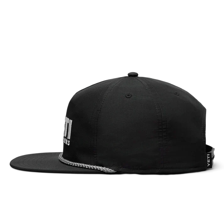 YETI COOLERS Mid Pro Flat Brim Rope Hat – Black - Image 6