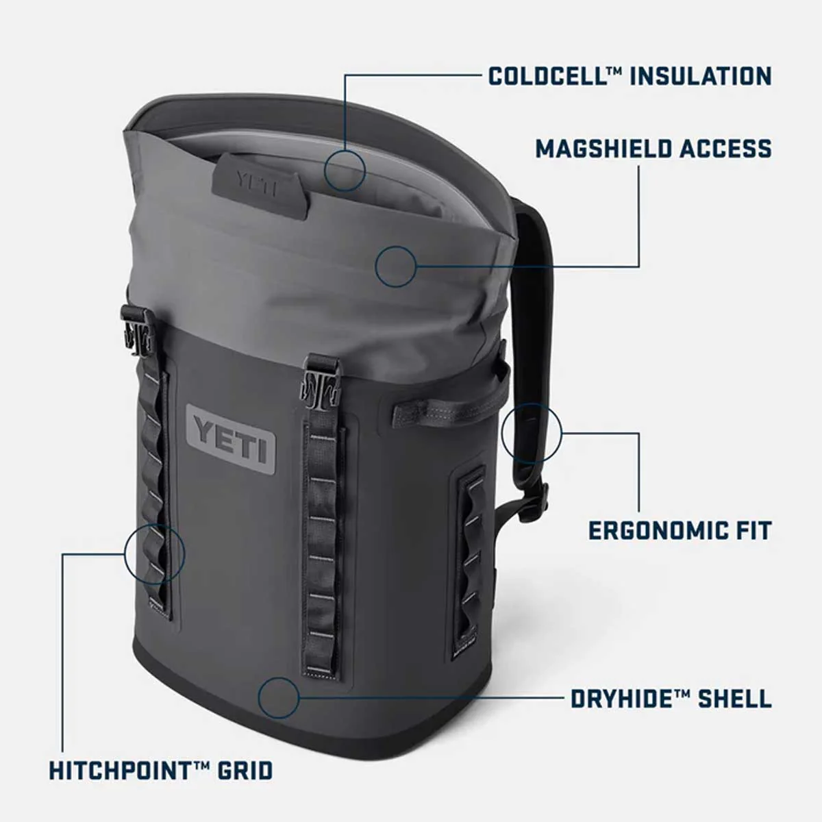 YETI Hopper M20 Backpack Soft Cooler - Big Wave Blue - Image 8
