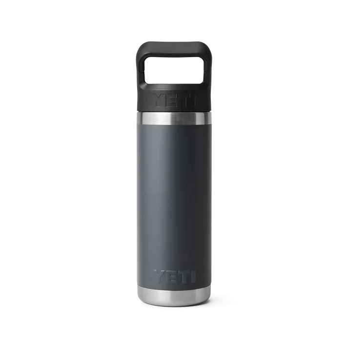 YETI Rambler 18 OZ (532ml) Bottle With Straw Cap - Charcoal - Image 3
