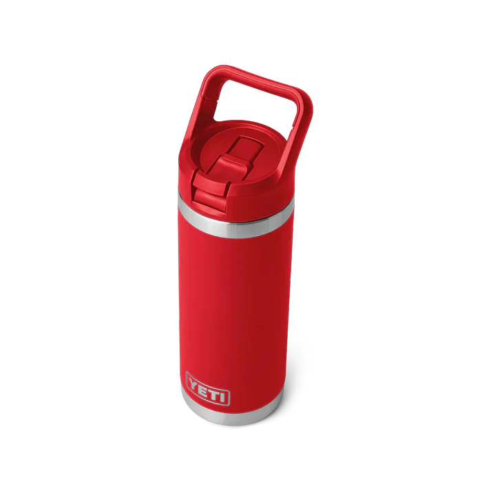 YETI Rambler 18 OZ (532ml) Bottle With Straw Cap - Rescue Red - Image 3
