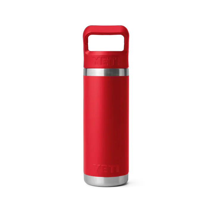 YETI Rambler 18 OZ (532ml) Bottle With Straw Cap - Rescue Red - Image 4