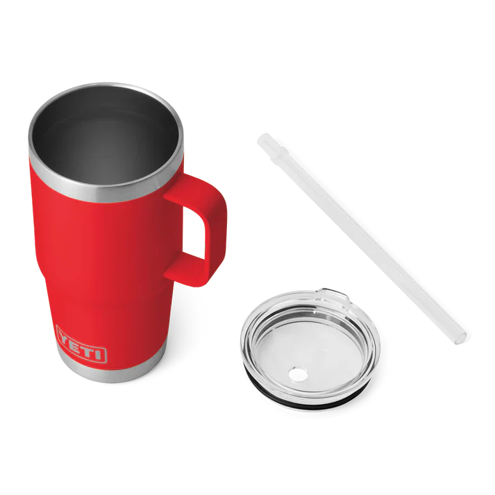 YETI Rambler 25 OZ (739ml) Straw Mug With Straw Lid - Rescue Red - Image 2