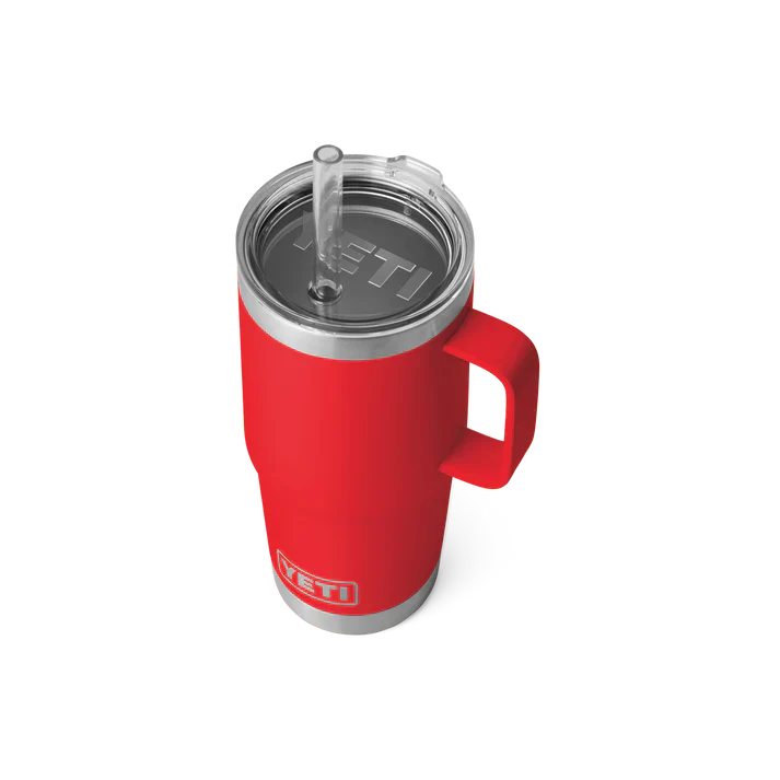 YETI Rambler 25 OZ (739ml) Straw Mug With Straw Lid - Rescue Red - Image 4