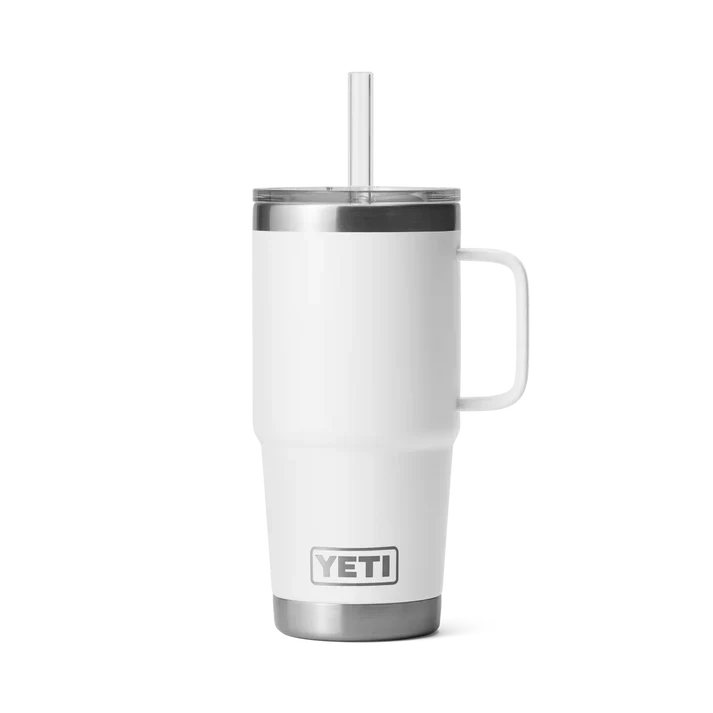 YETI Rambler 25 OZ (739ml) Straw Mug With Straw Lid - White