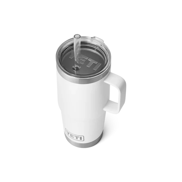 YETI Rambler 25 OZ (739ml) Straw Mug With Straw Lid - White - Image 4