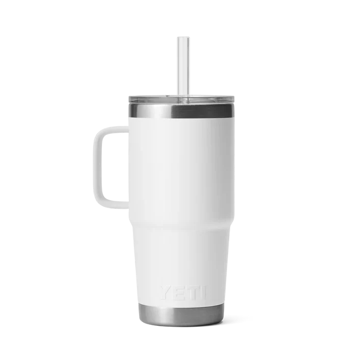 YETI Rambler 25 OZ (739ml) Straw Mug With Straw Lid - White - Image 5