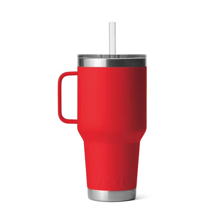 YETI Rambler 35 OZ (994ml) Straw Mug With Straw Lid - Rescue Red - Image 3